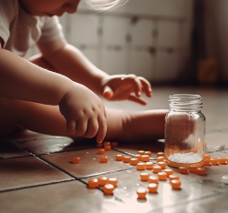 Store medicines out of children’s reach. (1)